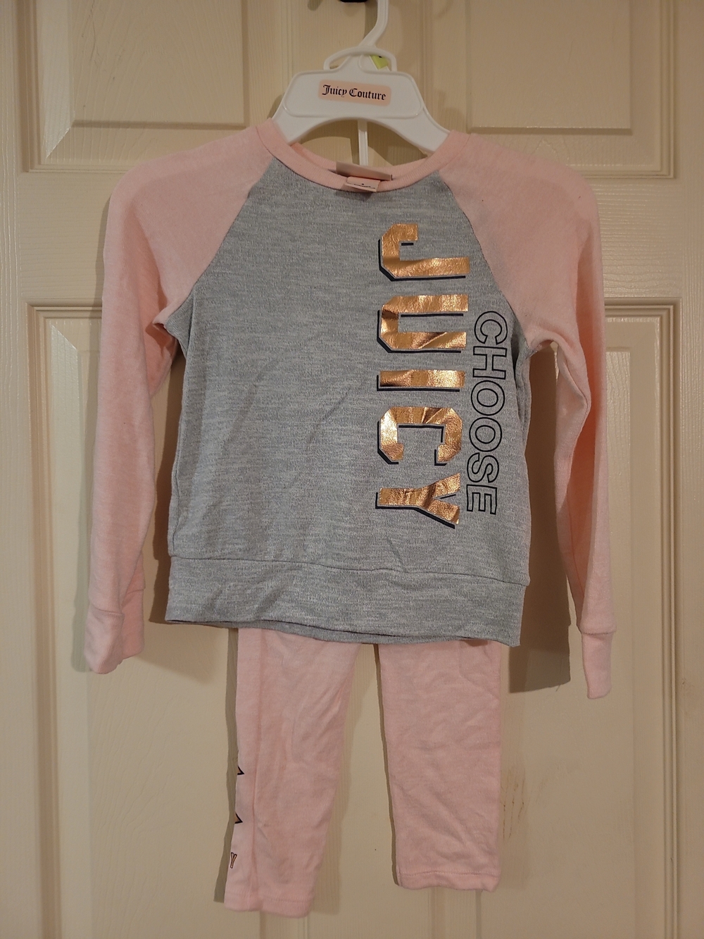 Juicy Couture Pink & Gray 'Choose Juicy' Girls Sz 4